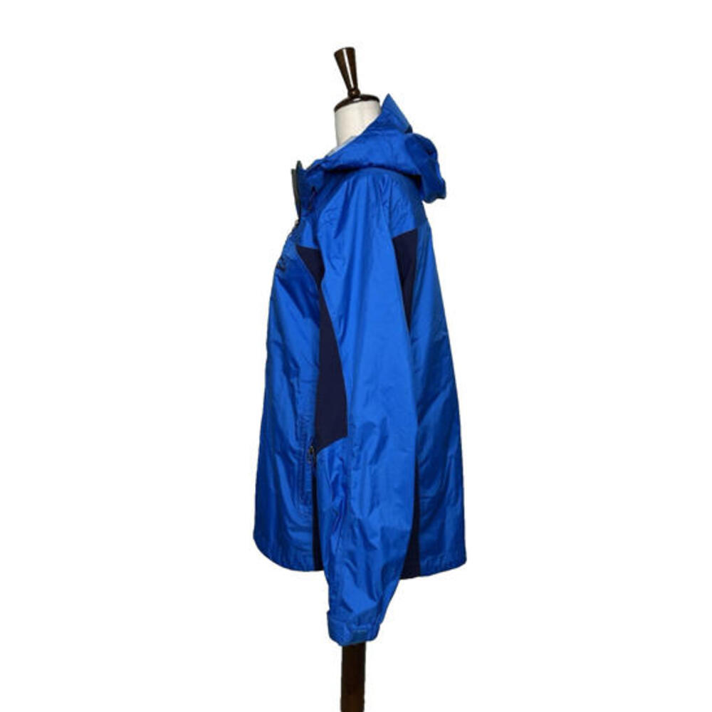 LL Bean Trail Rain Blue Nylon Full Zip Hooded Jacket Windbreaker - Picture 2 of 9